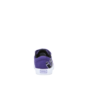 Dětské Nízké Boty Supra STACKS II VULC VELCRO Fialové/Černé/Bílé | CZ-91254